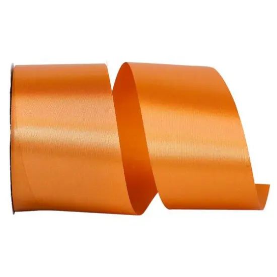 JAM Paper 2.5" x 50yd. Single Face Satin Allure Ribbon Burnt Sienna {1}