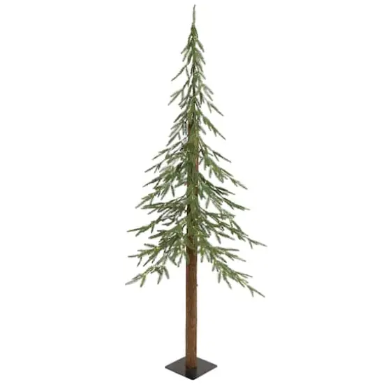 6ft. Pre-Lit Medium Alpine Artificial Christmas Tree, Clear LED Lights {5}