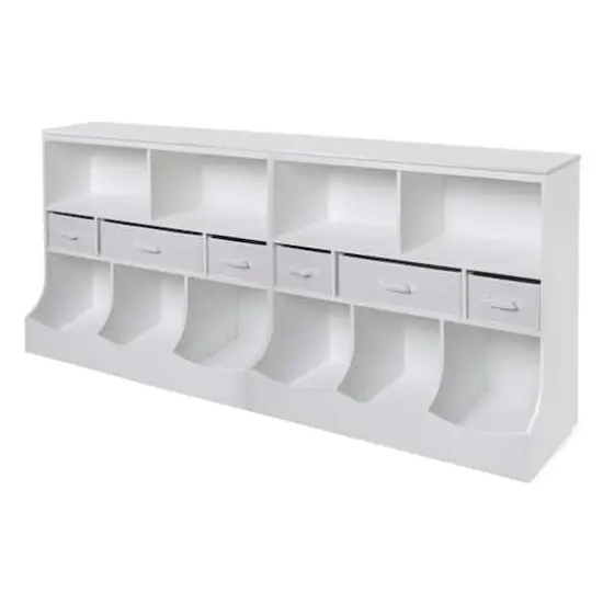 Badger Basket Combo Bin Storage Unit With Three Baskets White {9}