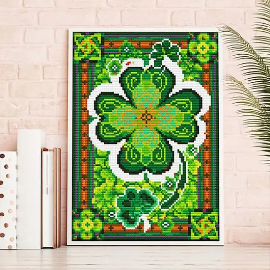 Sparkly Selections Clover Glow in the Dark Diamond Art Kit {3}