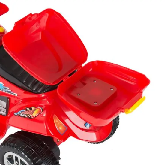 Toy Time Red Ride-On 3 Wheel Motorcycle {8}