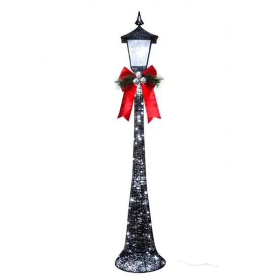 Haute Decor 60" Black Victorian Lamppost Pre-Lit LED Christmas Yard D&eacute;cor {1}
