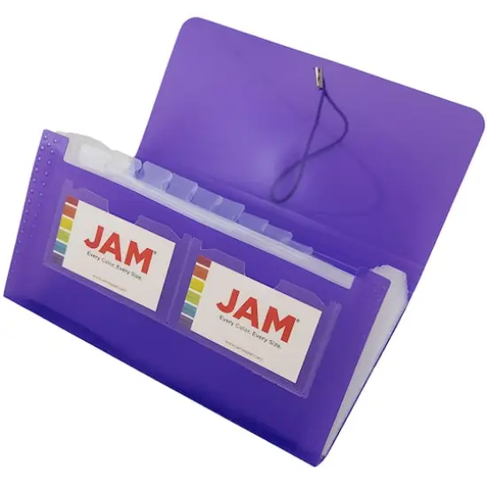 JAM Paper 13 Pocket Plastic Accordion FolderPurple {5}