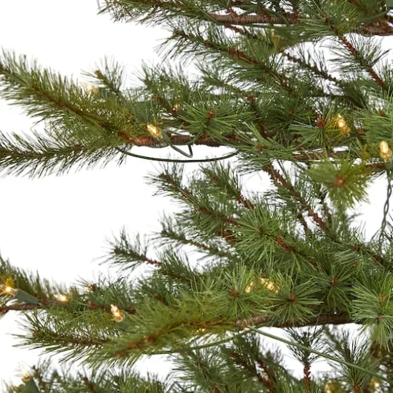 7ft. Pre-Lit Vancouver Mountain Pine Artificial Christmas Tree with Clear Lights {4}