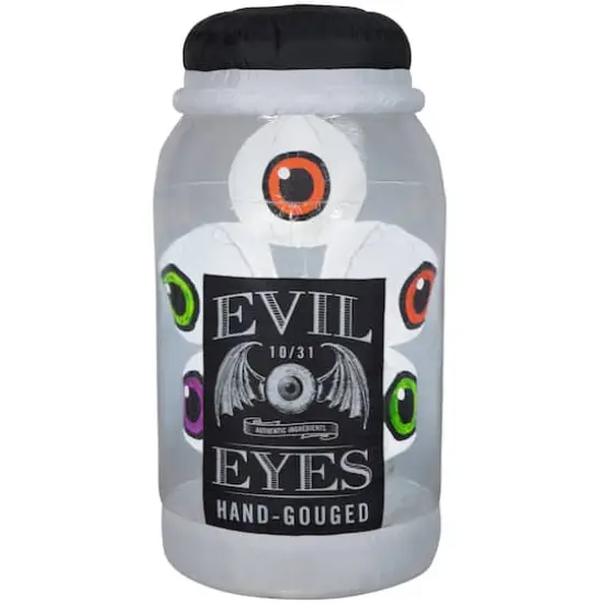 5.5ft. Airblown&reg; Inflatable Flashing Evil Eye Jar {1}
