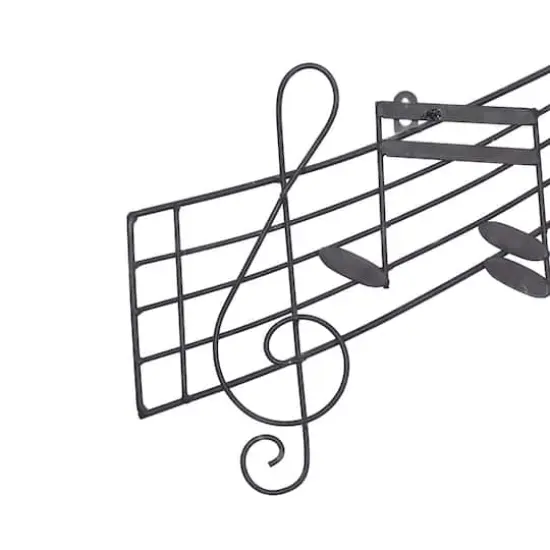 Black Metal Traditional Wall Decor, 33" x 19" {5}