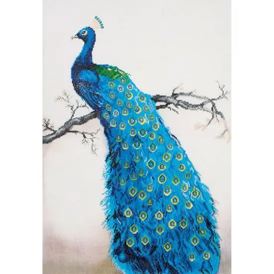 Diamond Dotz&reg; Advanced Blue Peacock Diamond Painting Kit {1}