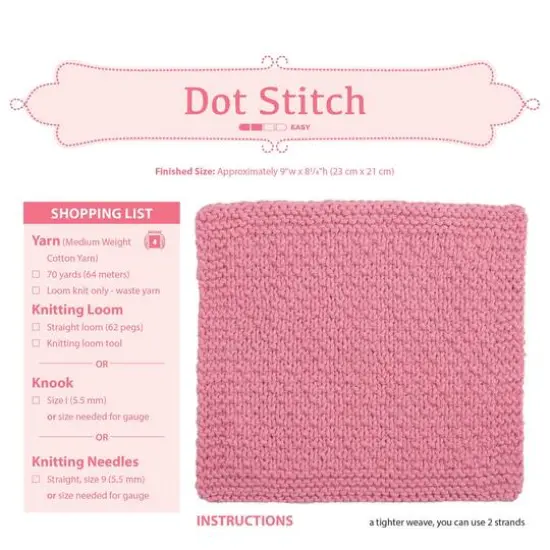 Leisure Arts&reg; Loom Knit Dishcloths Book {7}