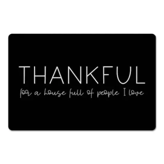 Thankful For A House Full Of People 18" x 27" Floor Mat {1}
