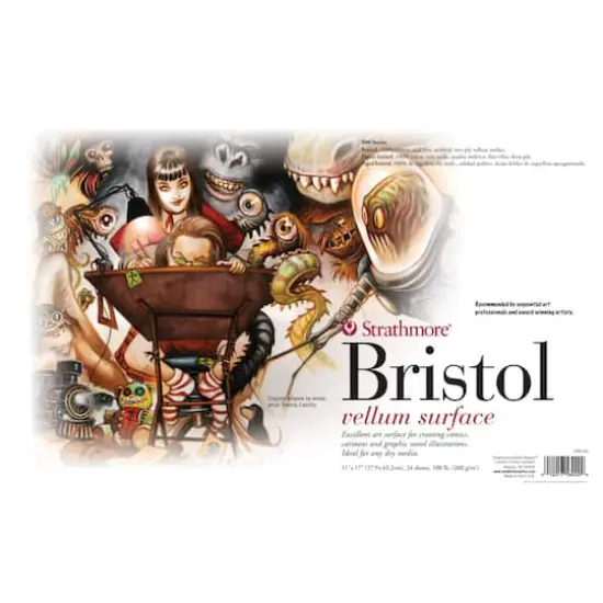 Strathmore&reg; 500 Series Sequential Art Bristol Vellum Paper Pad, 11" x 17" {1}