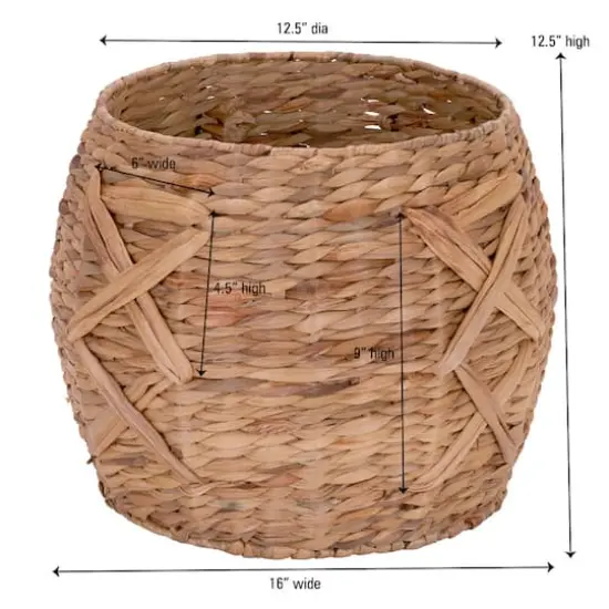 Household Essentials 16" X-Weave Round Wicker Floor Basket {4}