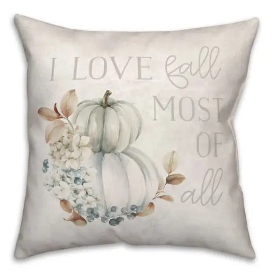 Off-White Love Fall Most Of All Throw Pillow {1}