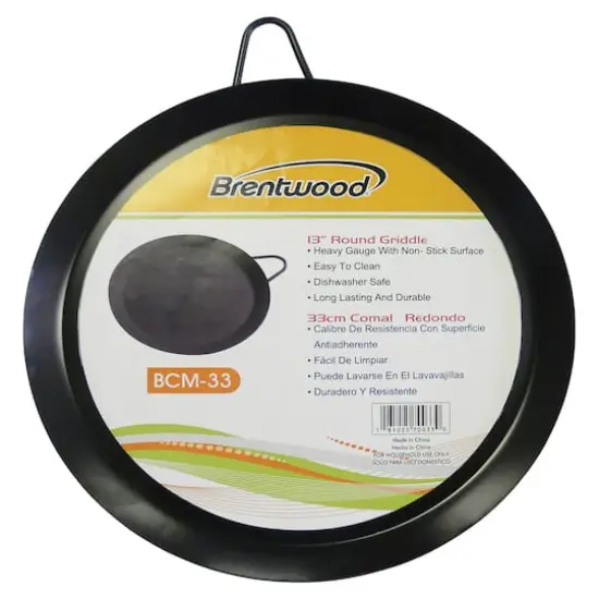 Brentwood 13" Carbon Steel Nonstick Round Comal Griddle {3}