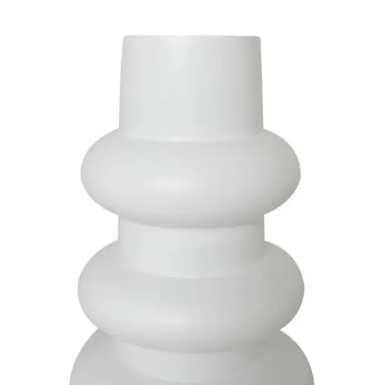 White Glass Dimensional Bubble Vase Set {6}