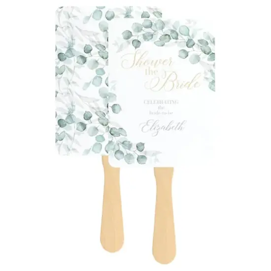 Hortense B. Hewitt Co. Greenery Bridal Shower Favor Fans, 12ct. {1}