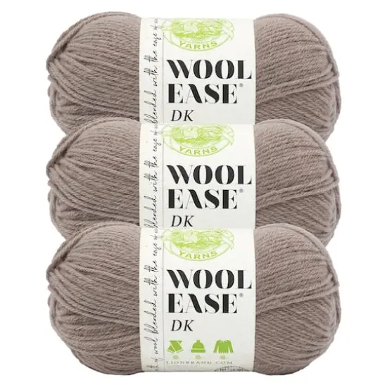 3 Pack Lion Brand&reg; Wool-Ease&reg; DK Yarn Taupe {1}