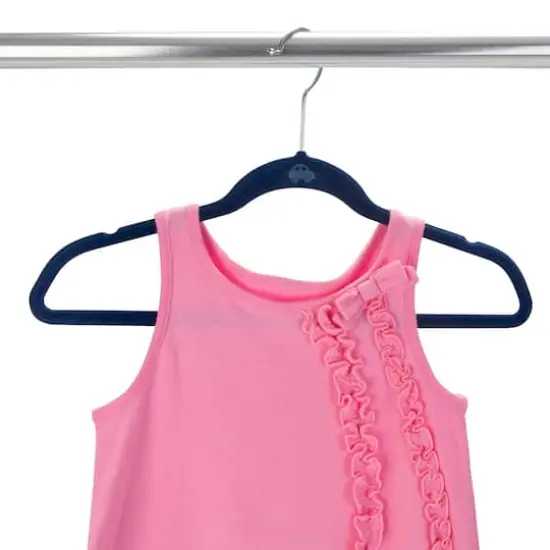 Simplify Kids Velvet Hangers, 25ct. Navy {5}