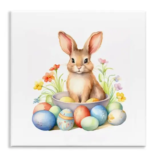 Stupell Industries Easter Bunny & Eggs Wall Plaque Art {1}
