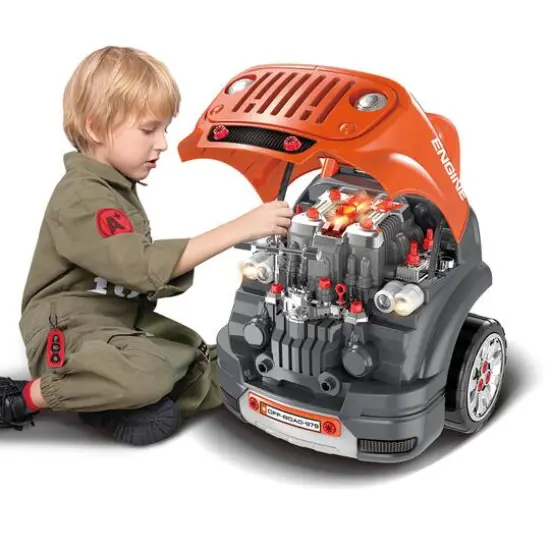 The Bubble Factory Orange ATV Car Mechanic Engine Workshop {9}