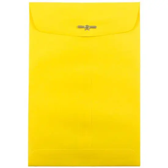 JAM Paper 6" x 9" Yellow Open End Catalog Recycled Envelopes {3}