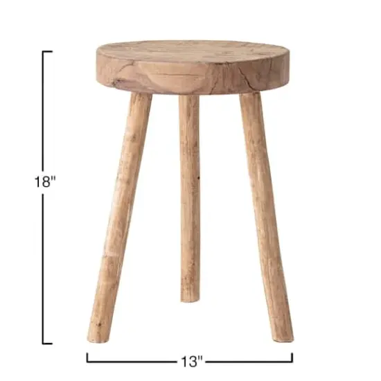 Hello Honey&reg; Natural Round Mango Wood Stool {3}