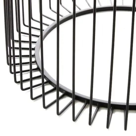 20" Black Contemporary Metal Accent Table {5}