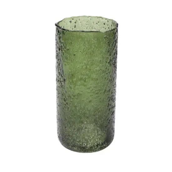 Hello Honey&reg; 9" Green Seeded Glass Hurricane Vase {1}