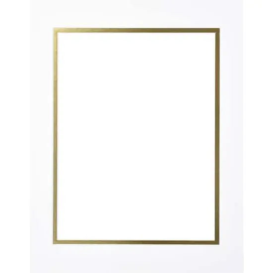 11" x 14" White & Gold Double Mat by Studio D&eacute;cor&reg;, 8.5" x 11" Opening Size {3}