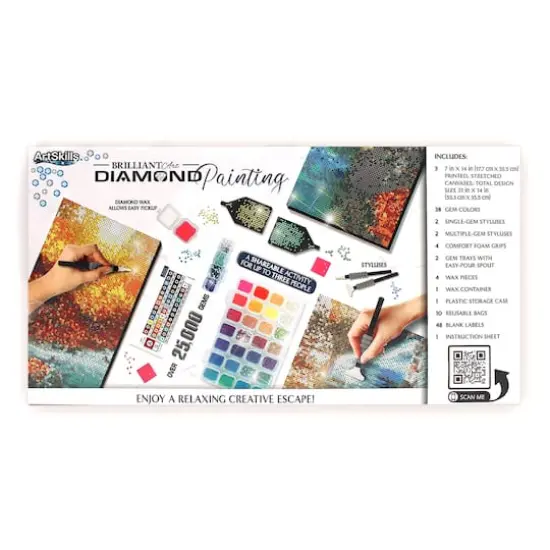 ArtSkills&reg; Brilliant Art Autumn Waterfall Stretched Canvas Diamond Painting Kit {5}