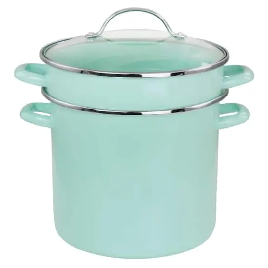 Martha Stewart 8qt. Aqua Dual Stock Pot & Steamer Set {1}