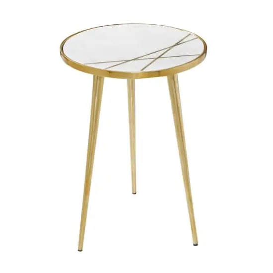 20" Gold Aluminum Modern Coffee Table {3}