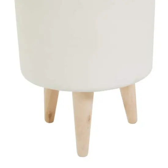 2.5ft. Potted White Plastic Modern Artificial Foliage {5}