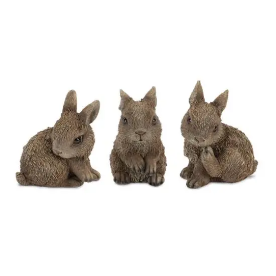 Mini Garden Bunny Rabbit Figurines Set {1}