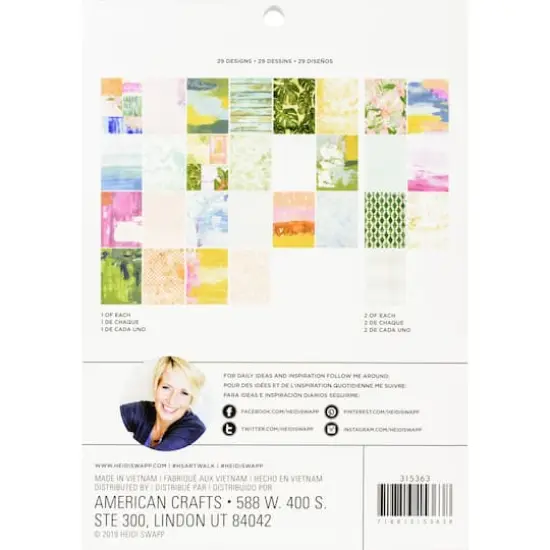 Heidi Swapp Art Walk Single-Sided Paper Pad, 6" x 8" {4}