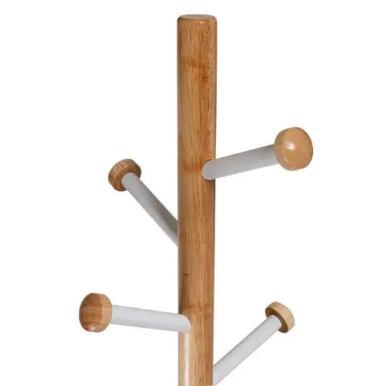Honey Can Do 69.3" White Freestanding Corner Coat Rack  {7}