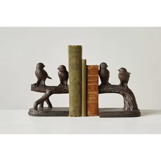 Hello Honey&reg; 6'' Resin Birds on a Branch Bookends Set {4}
