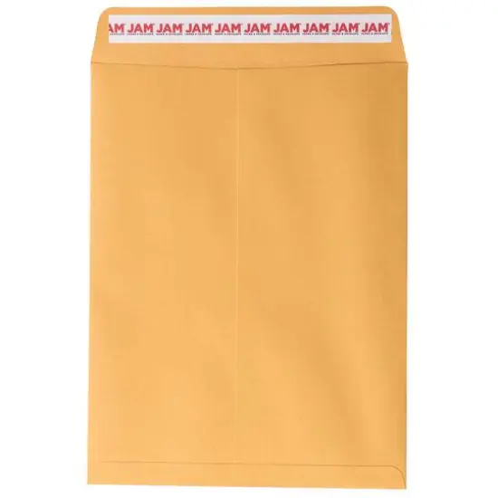 JAM Paper Brown Kraft Manila Open End Catalog Premium Envelopes with Peel & Seal Closure {1}
