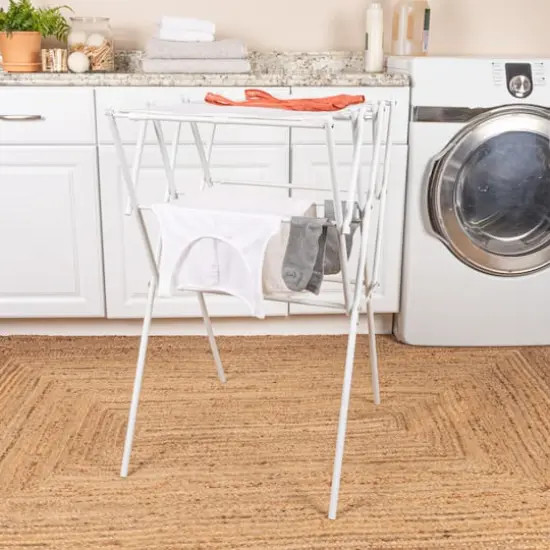 Household Essentials 34" White Clothes Drying Rack {3}