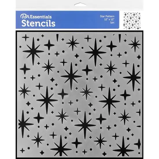 PA Essentials Star Pattern Stencil, 12'' x 12'' {1}