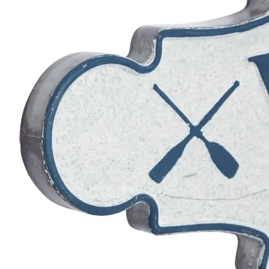 Blue Metal Coastal Sign Wall D&eacute;cor {4}