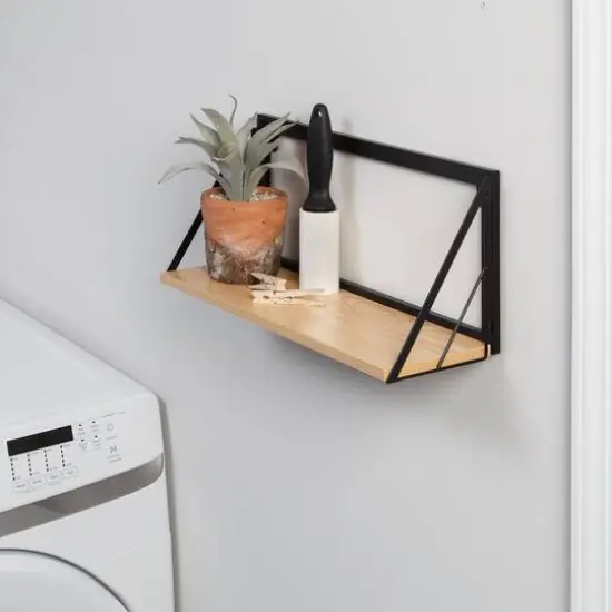 Honey Can Do Maple 18" Floating Wall Shelf {3}