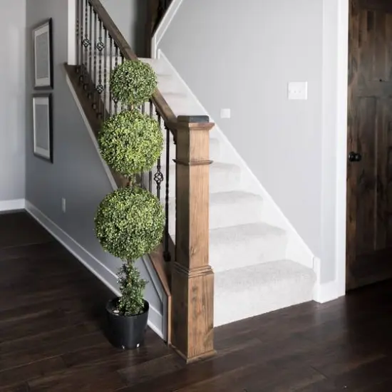 4ft. Artificial Triple Ball Green Boxwood Topiary {7}