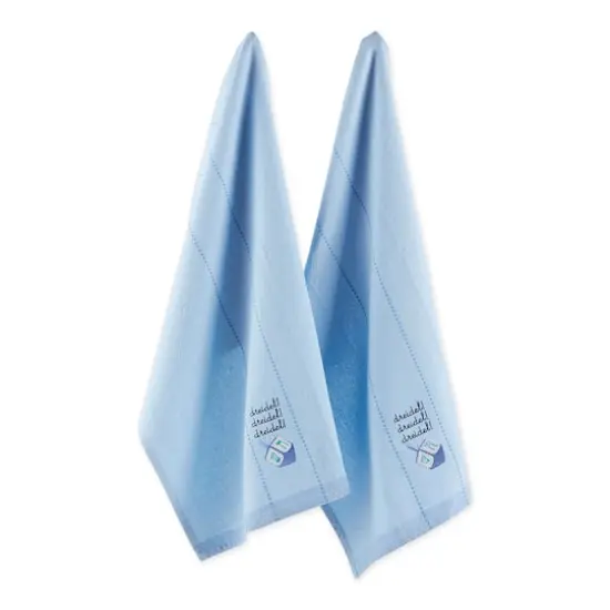 DII&reg; Dreidel Embroidered Dishtowel Set {1}