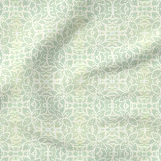 Fabric Editions Abstract Green Daisy Cotton Fabric {5}