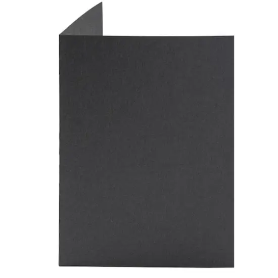 JAM Paper 5" x 7" Metallic Anthracite Black Stardream Foldover Cards, 50ct. {4}