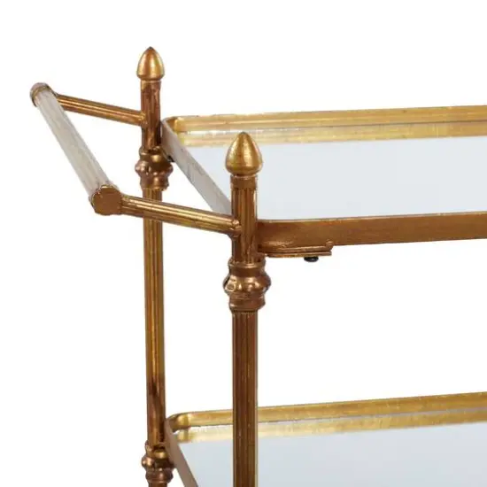 Brass Iron Bar Cart, 33" x 35" x 18" {6}
