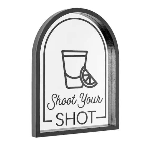 American Art Decor Shoot your Shot Printed Framed Mirror {1}