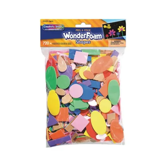 Creativity Street&reg; WonderFoam&reg; Peel & Stick Shapes, 3 packs of 720 {3}