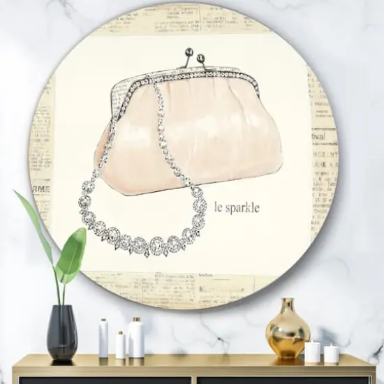 Designart - Chic Galm Closet II - Glam Metal Circle Wall Art {4}