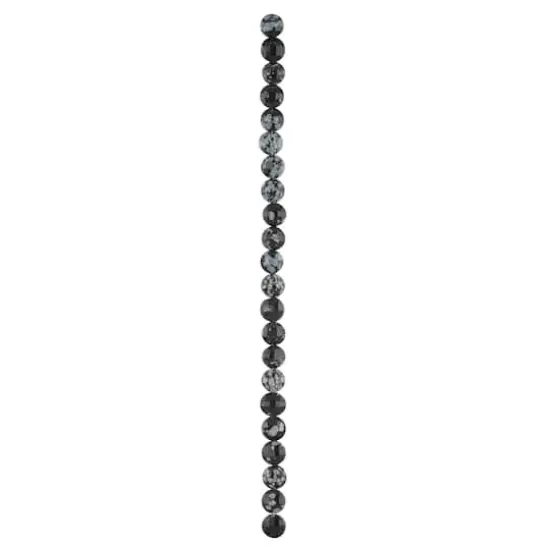 Black Snowflake Jasper Faceted Coin Beads, 8mm by Bead Landing&trade; {4}